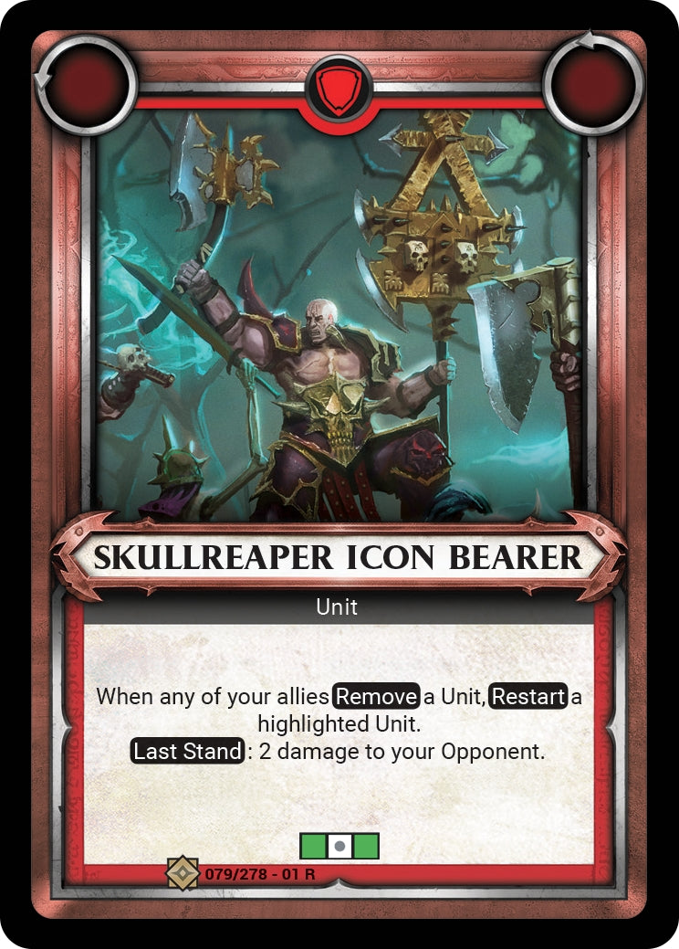 Skullreaper Icon Bearer (Claimed) (WHAOSC) - Warhammer Age of Sigmar Champions TCG Single