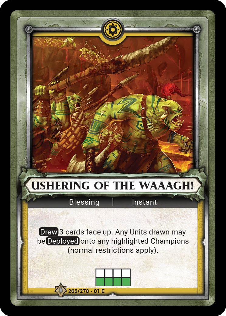 Ushering of the Waaagh! (Unclaimed) (WHAOSC) - Warhammer Age of Sigmar Champions TCG Single