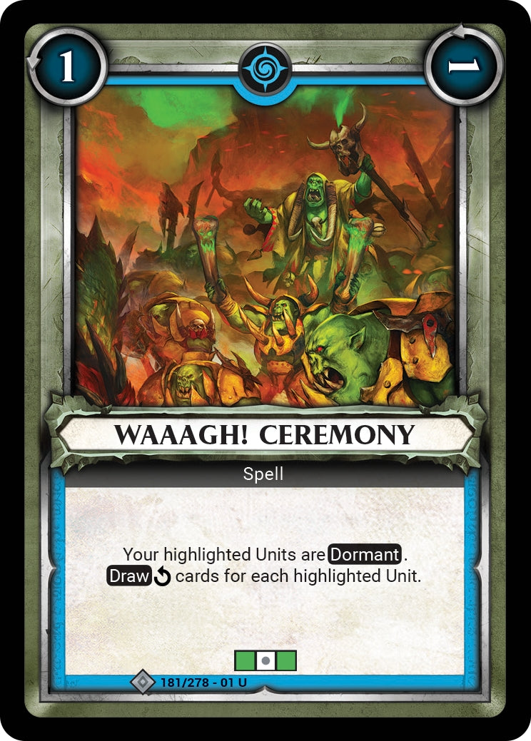 Waaagh! Ceremony (Unclaimed) (WHAOSC) - Warhammer Age of Sigmar Champions TCG Single