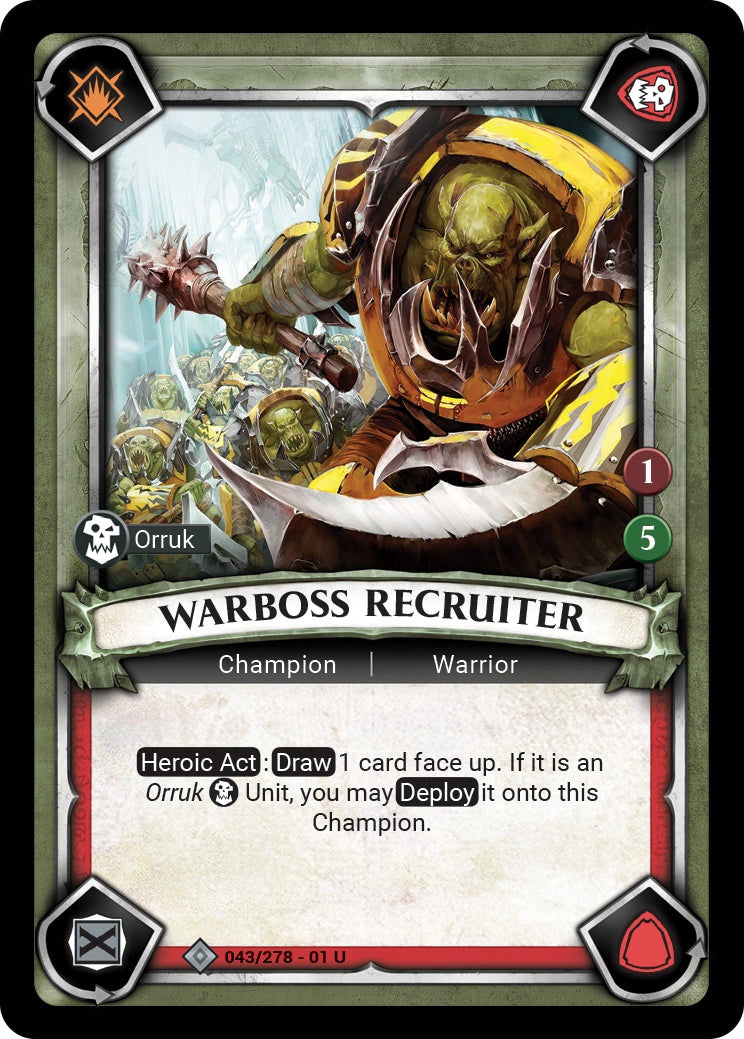 Warboss Recruiter (Unclaimed) (WHAOSC) - Warhammer Age of Sigmar Champions TCG Single