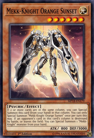Mekk-Knight Orange Sunset (18179) (MP18) - YuGiOh Single
