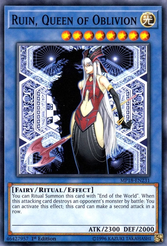Ruin Queen of Oblivion (18231) (MP18) - YuGiOh Single