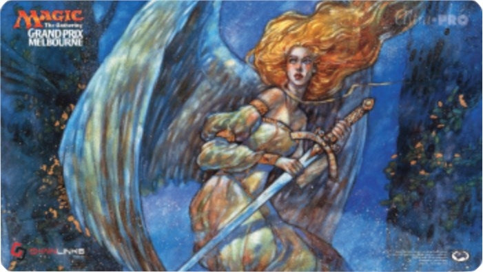 Magic Grand Prix 2016 Playmat: Melbourne (Version 1) - Serra Angel - Playmats Sealed