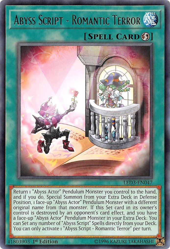 Abyss Script - Romantic Terror (3047) (LED3) - YuGiOh Single