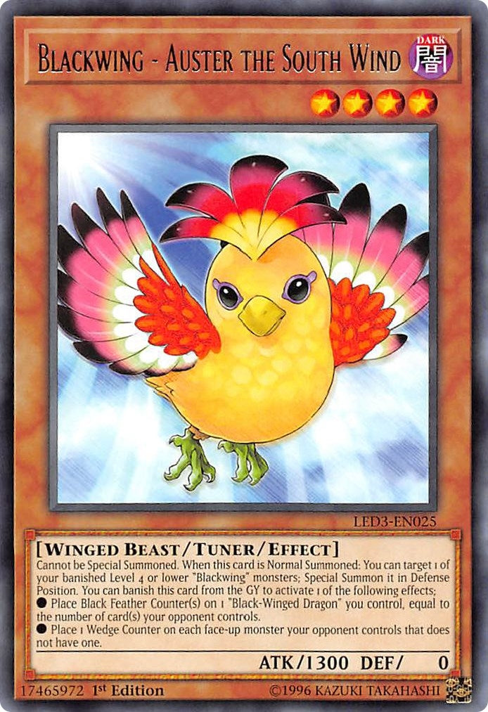Blackwing - Auster the South Wind (3025) (LED3) - YuGiOh Single