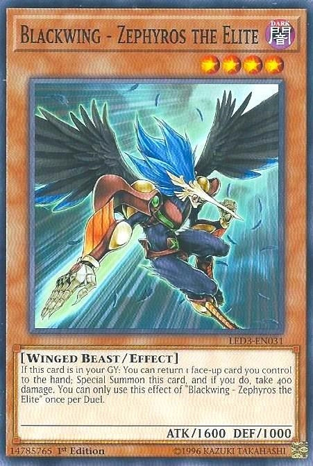 Blackwing - Zephyros the Elite (3031) (LED3) - YuGiOh Single
