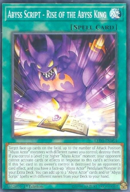 Abyss Script - Rise of the Abyss King (3054) (LED3) - YuGiOh Single