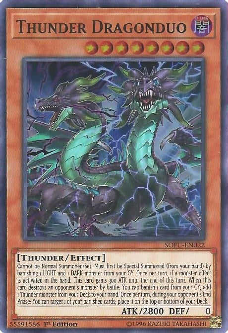 Thunder Dragonduo (22) (SOFU) - YuGiOh Single