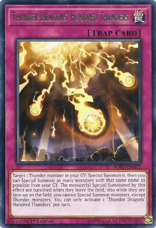 Thunder Dragons’ Hundred Thunders (72) (SOFU) - YuGiOh Single