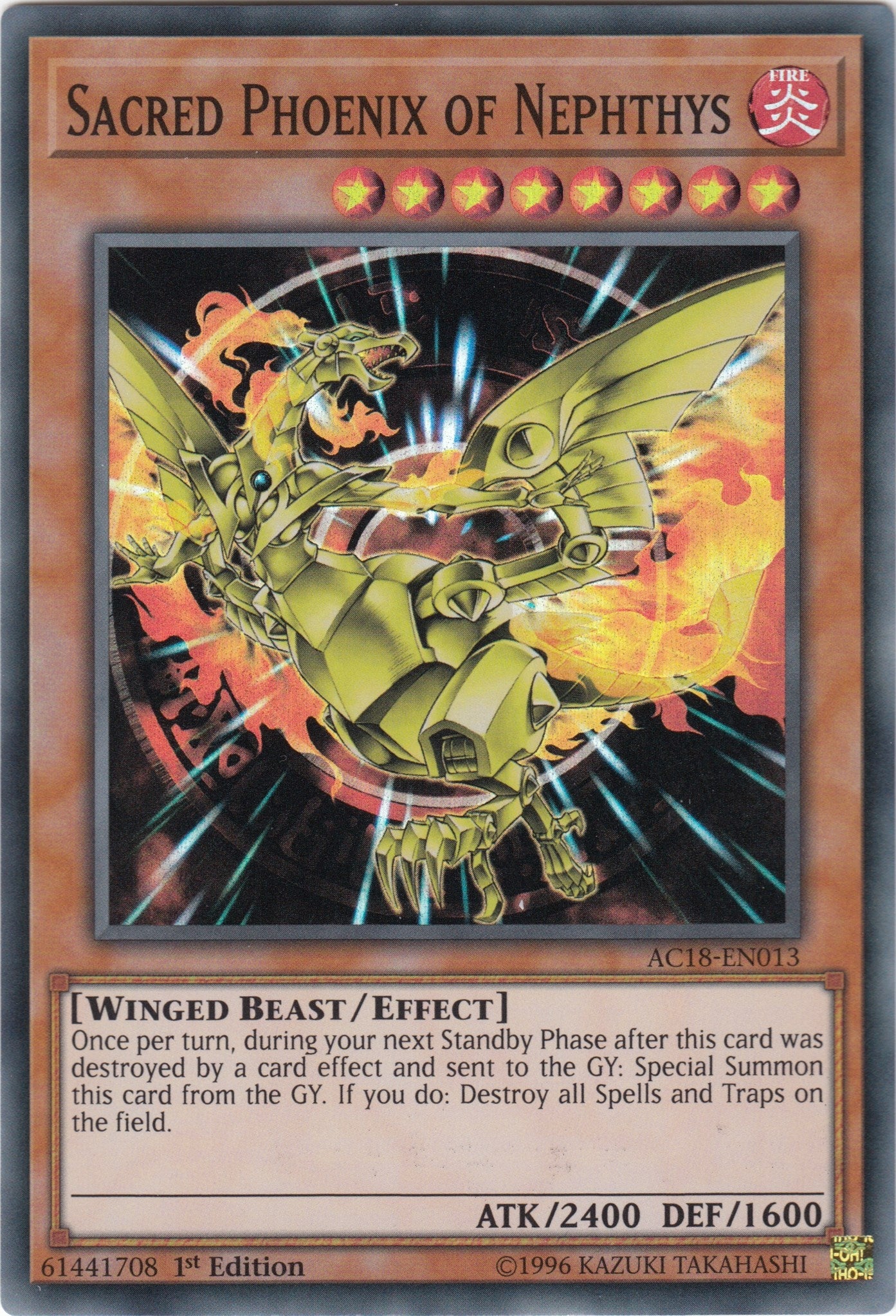 Sacred Phoenix of Nephthys (18013) (AC18) - YuGiOh Single