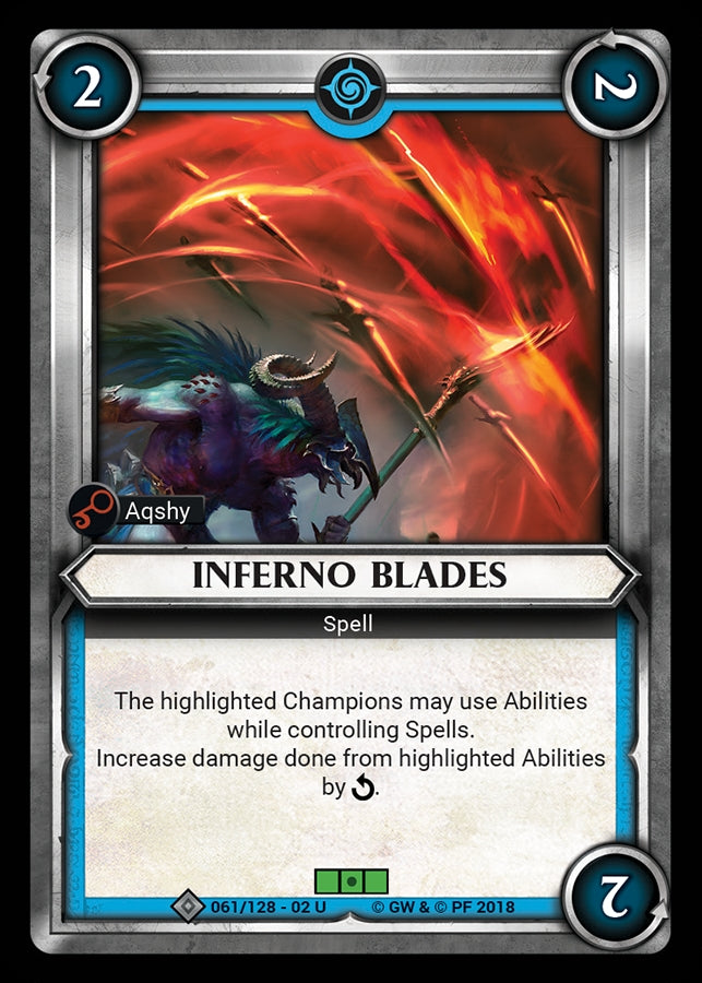 Inferno Blades (Unclaimed) (WHAOSCO) - Warhammer Age of Sigmar Champions TCG Single