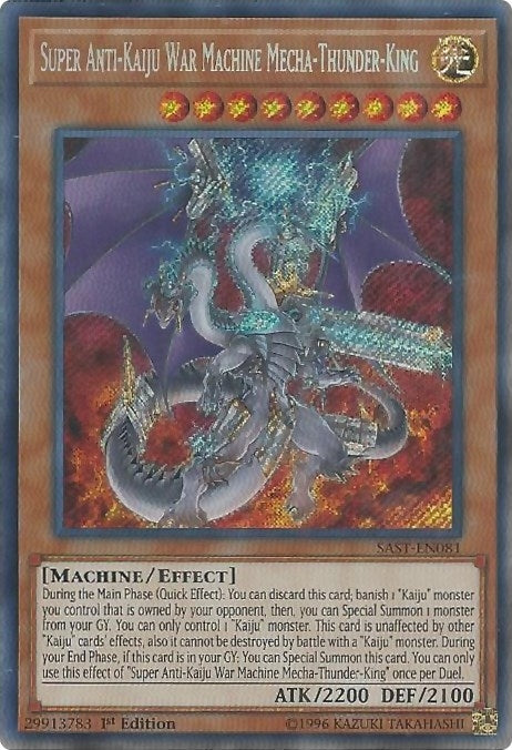 Super Anti-Kaiju War Machine Mecha-Thunder-King (81) (SAST) - YuGiOh Single