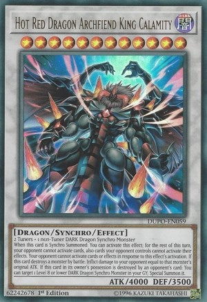 Hot Red Dragon Archfiend King Calamity (59) (DUPO) - YuGiOh Single