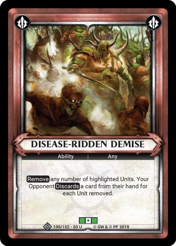 Disease-Ridden Demise (Unclaimed) (100) (WHAOSSA) - Warhammer Age of Sigmar Champions TCG Single