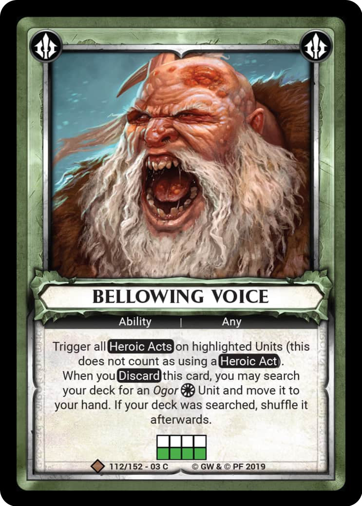 Bellowing Voice (Claimed) (112) (WHAOSSA) - Warhammer Age of Sigmar Champions TCG Single