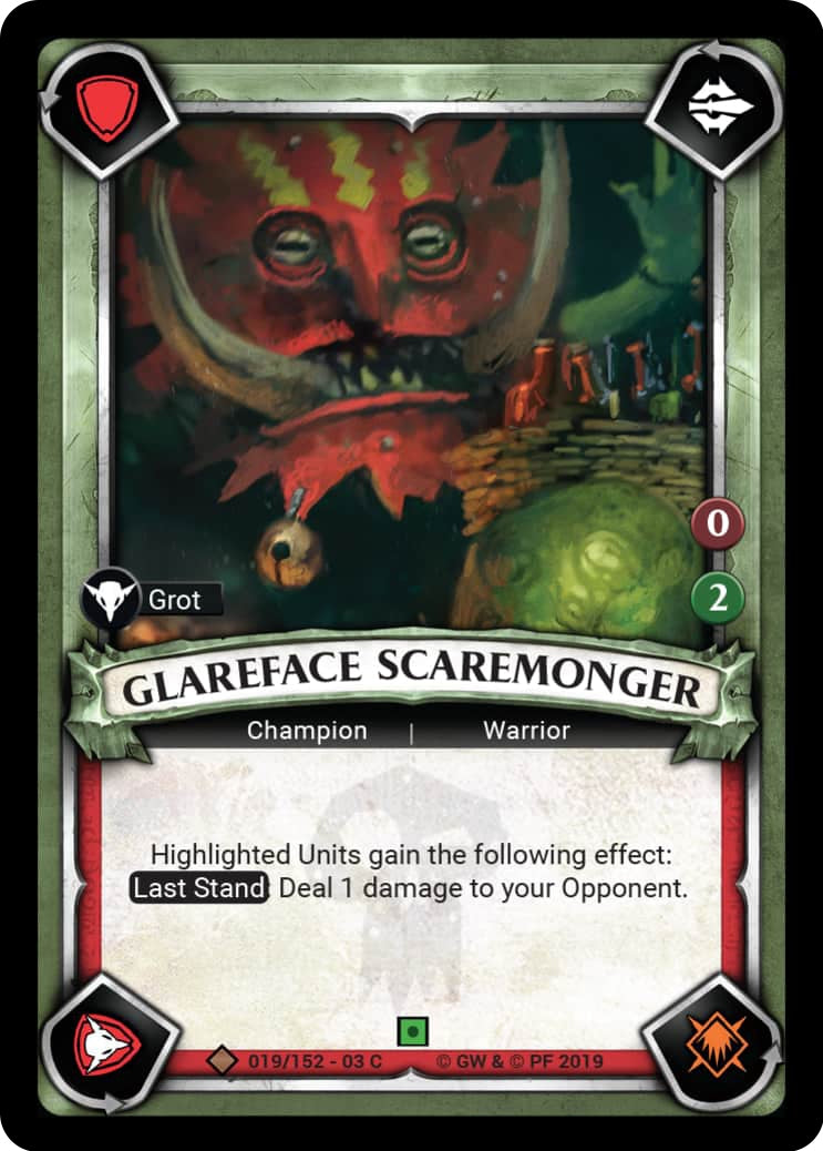 Glareface Scaremonger (Claimed) (19) (WHAOSSA) - Warhammer Age of Sigmar Champions TCG Single