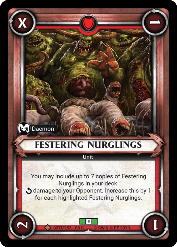 FesteringfNurglings (37f) (Unclaimed) (37) (WHAOSSA) - Warhammer Age of Sigmar Champions TCG Single
