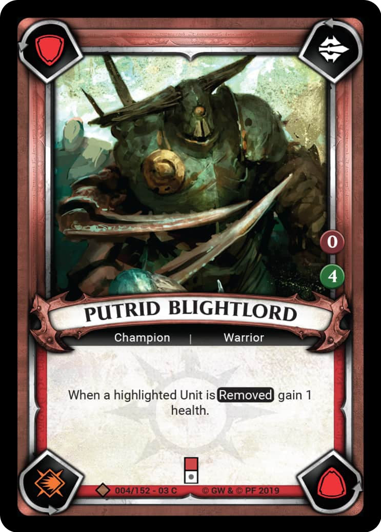 Putrid Blightlord (Claimed) (4) (WHAOSSA) - Warhammer Age of Sigmar Champions TCG Single