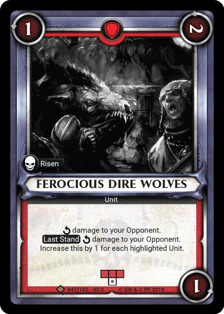 Ferocious Dire Wolves (Claimed) (47) (WHAOSSA) - Warhammer Age of Sigmar Champions TCG Single