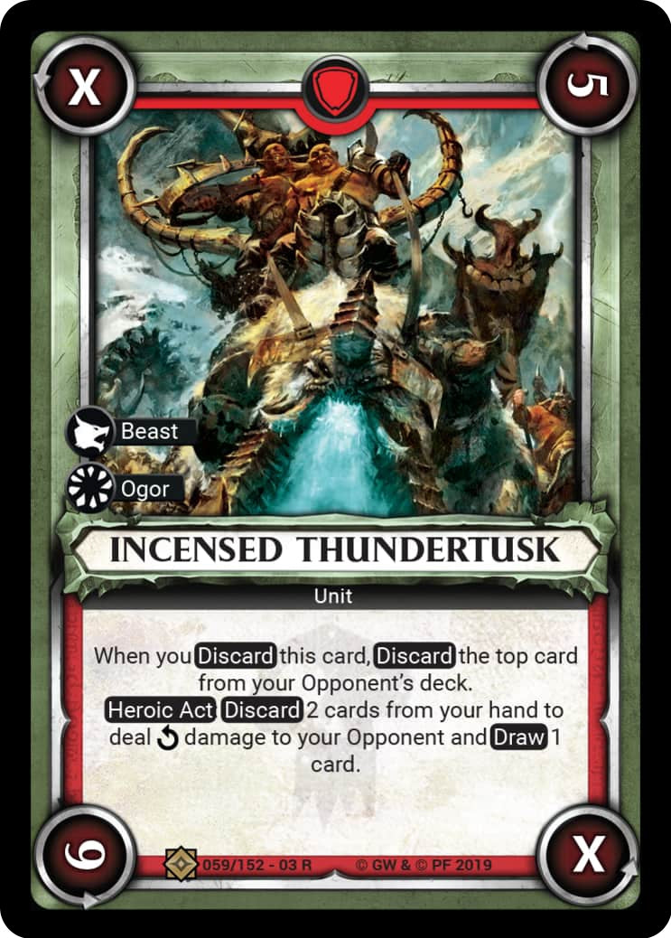 Incensed Thundertusk (Unclaimed) (59) (WHAOSSA) - Warhammer Age of Sigmar Champions TCG Single