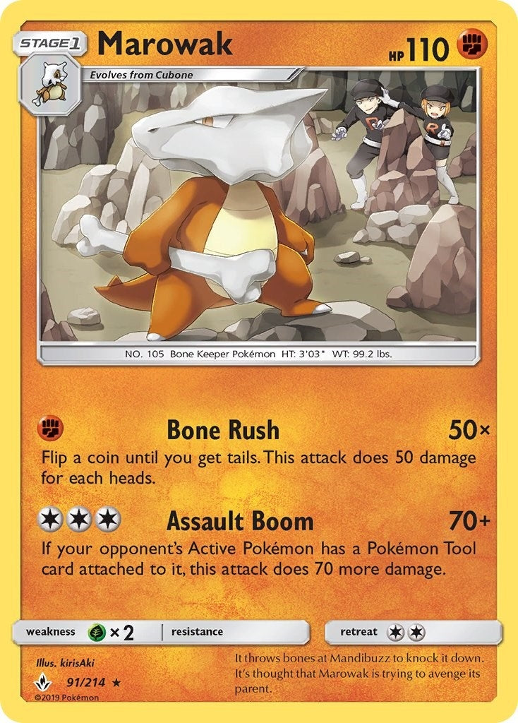 Image for Marowak (91/214) (SM - Unbroken Bonds) - Pokemon