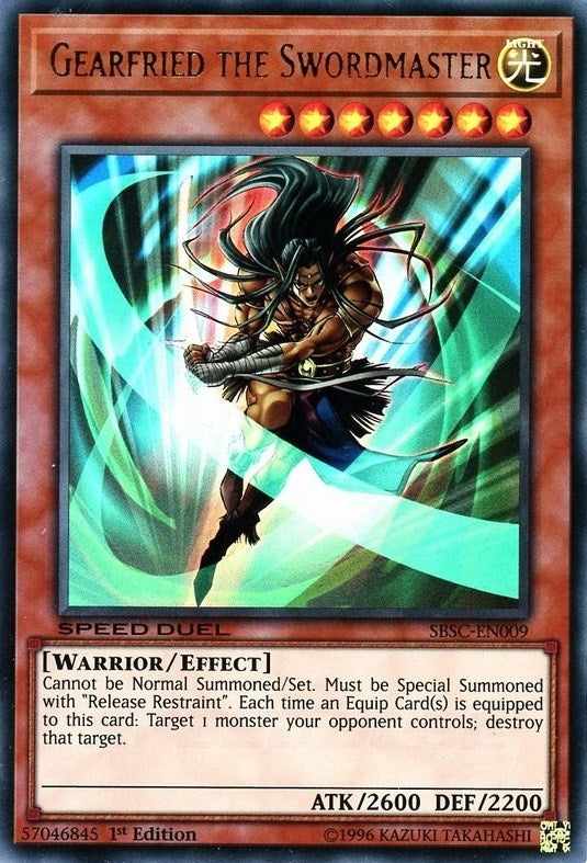 Gearfried the Swordmaster (9) (SBSC) - YuGiOh Single