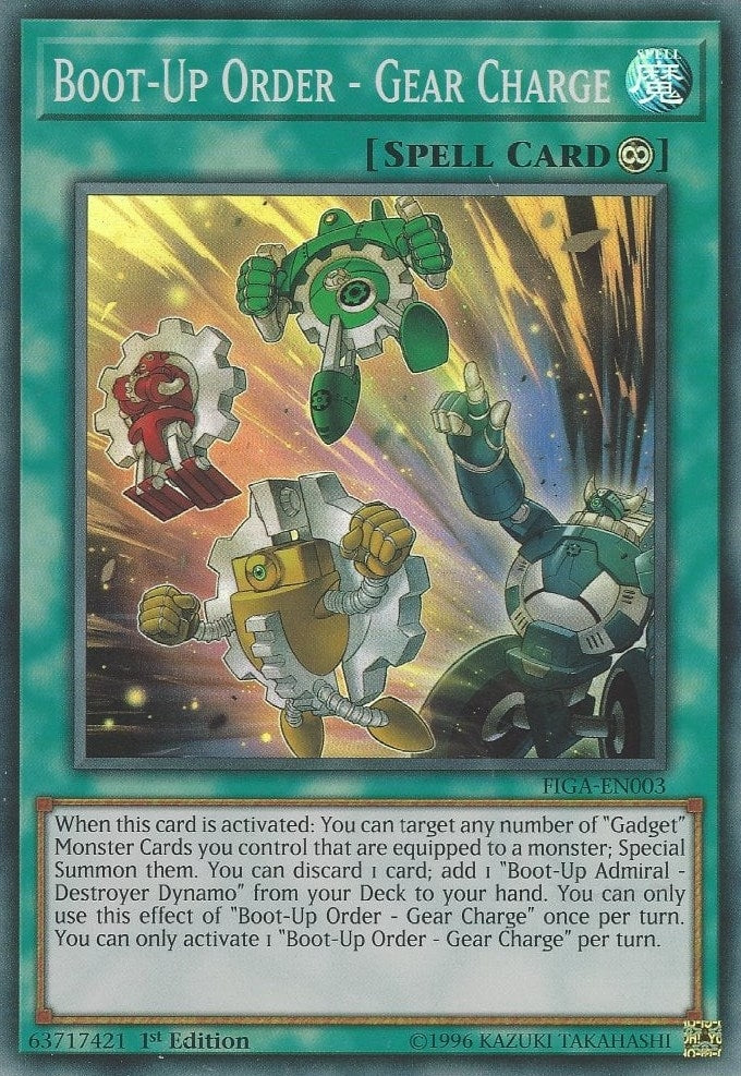 Boot-Up Order - Gear Charge (3) (FIGA) - YuGiOh Single