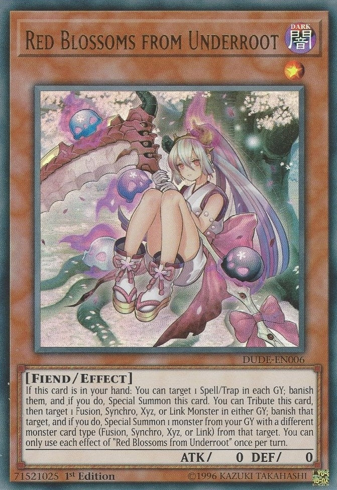 Red Blossoms from Underroot (6) (DUDE) - YuGiOh Single