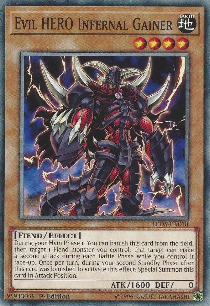 Evil HERO Infernal Gainer (5018) (LED5) - YuGiOh Single