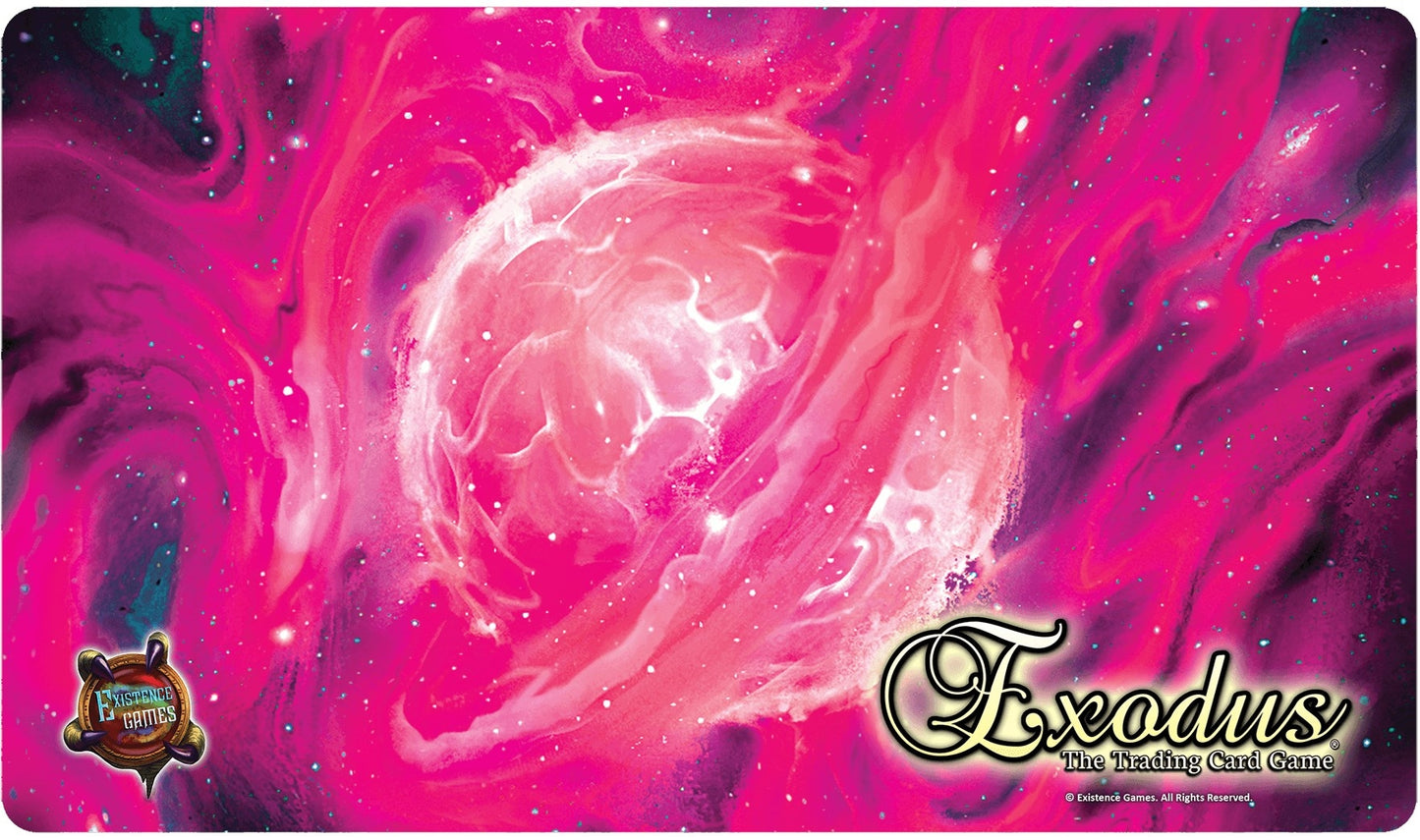 Fuchsia Energy Playmat for Exodus TCG (Stitched Edge) - Playmats Sealed