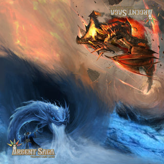 Argent Saga TCG Cloth 2-Player Playmat - Fire and Ice - Playmats Sealed