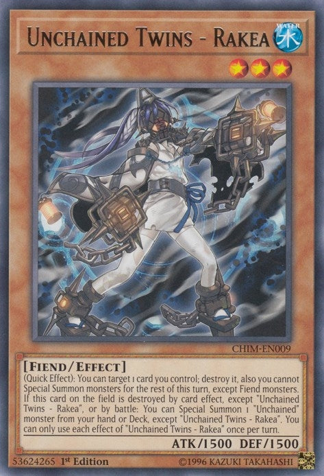 Unchained Twins - Rakea (9) (CHIM) - YuGiOh Single