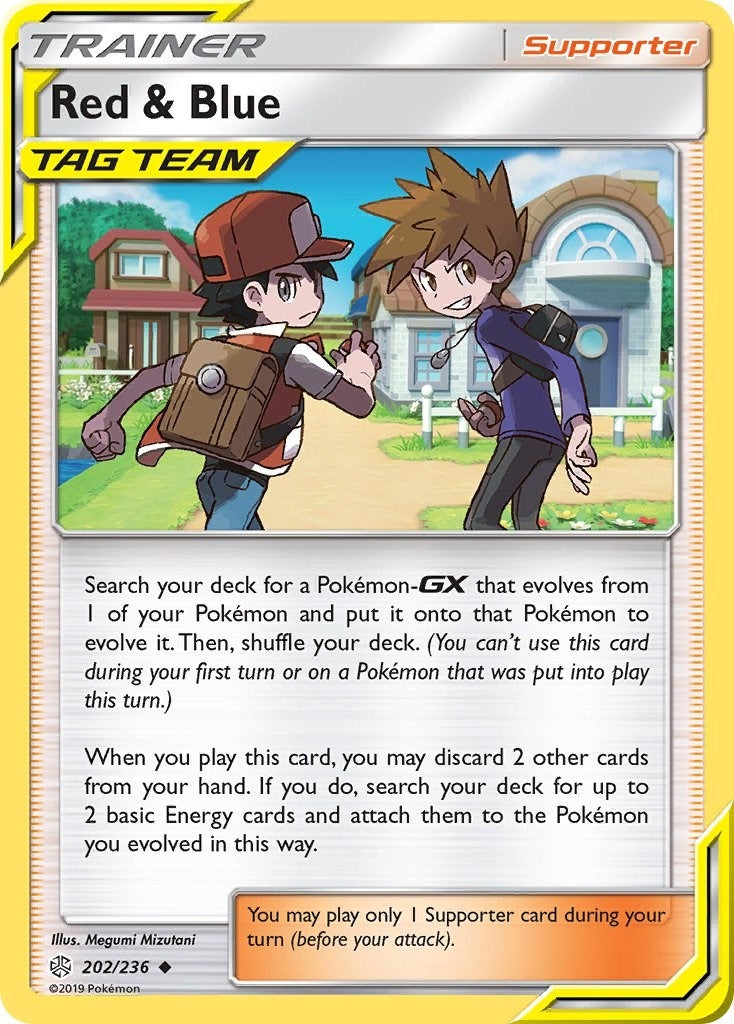 Image for Red & Blue (202/236) (SM - Cosmic Eclipse) - Pokemon