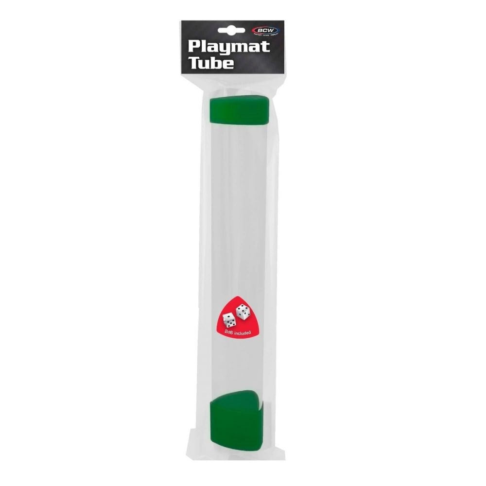 BCW Playmat Tube with Dice Cap - Green - Playmats Sealed