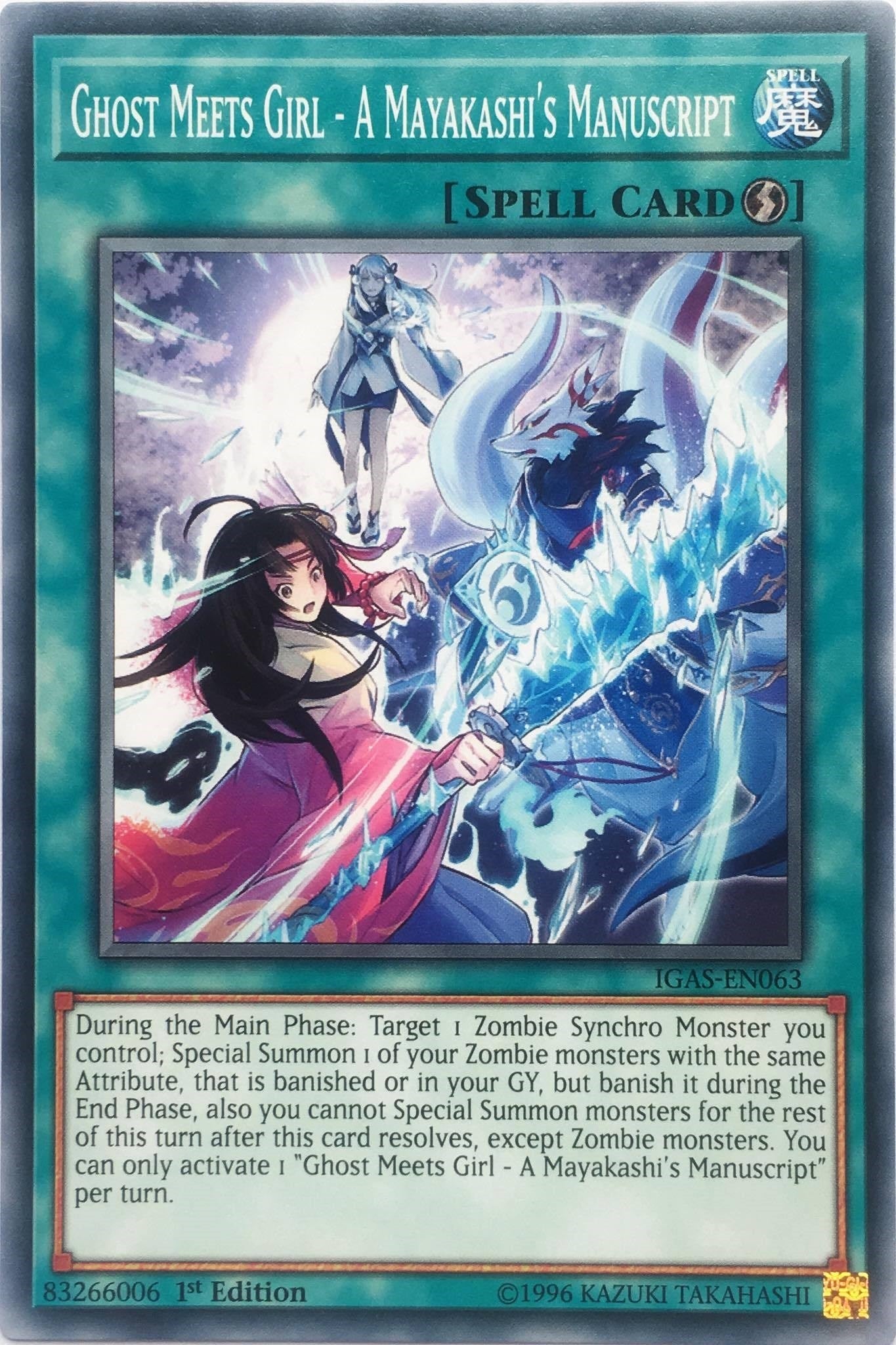 Ghost Meets Girl - A Mayakashi’s Manuscript (63) (IGAS) - YuGiOh Single