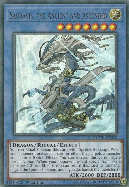 Sauravis the Ancient and Ascended (75) (DUOV) - YuGiOh Single