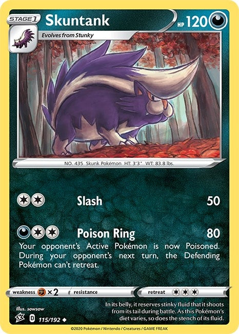 Image for Skuntank (115/192) (SWSH02: Rebel Clash) - Pokemon