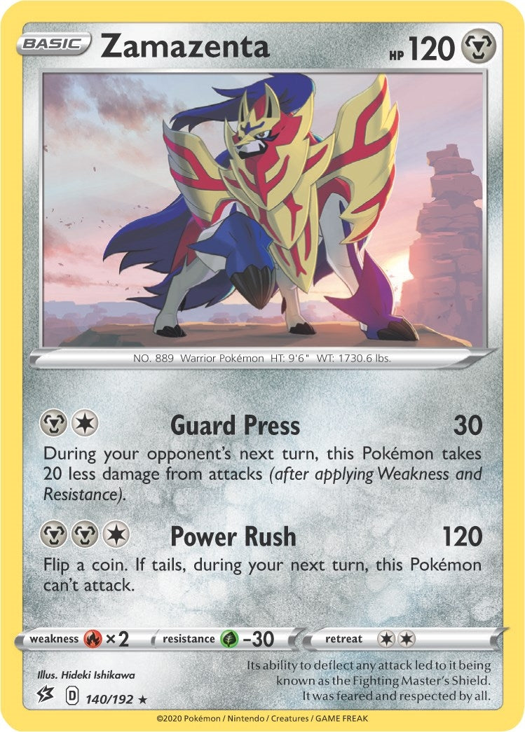 Image for Zamazenta - 140/192 (Cracked Ice Holo) (140/192) (Deck Exclusives) - Pokemon
