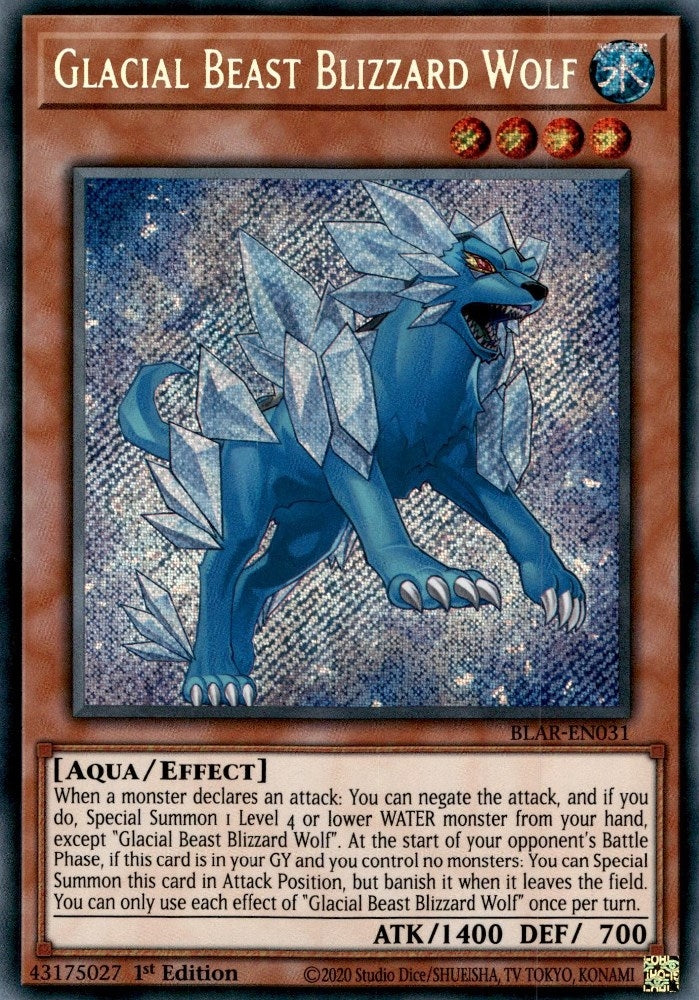 Glacial Beast Blizzard Wolf (31) (BLAR) - YuGiOh Single