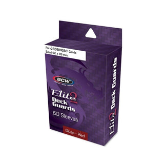 Image for BCW Elite2 Deck Guards - Glossy Small - 60ct. Box (Red) (Classic) - Card Sleeves