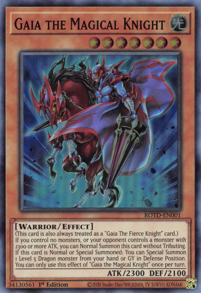 Gaia the Magical Knight (1) (ROTD) - YuGiOh Single