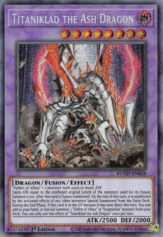 Titaniklad the Ash Dragon (38) (ROTD) - YuGiOh Single