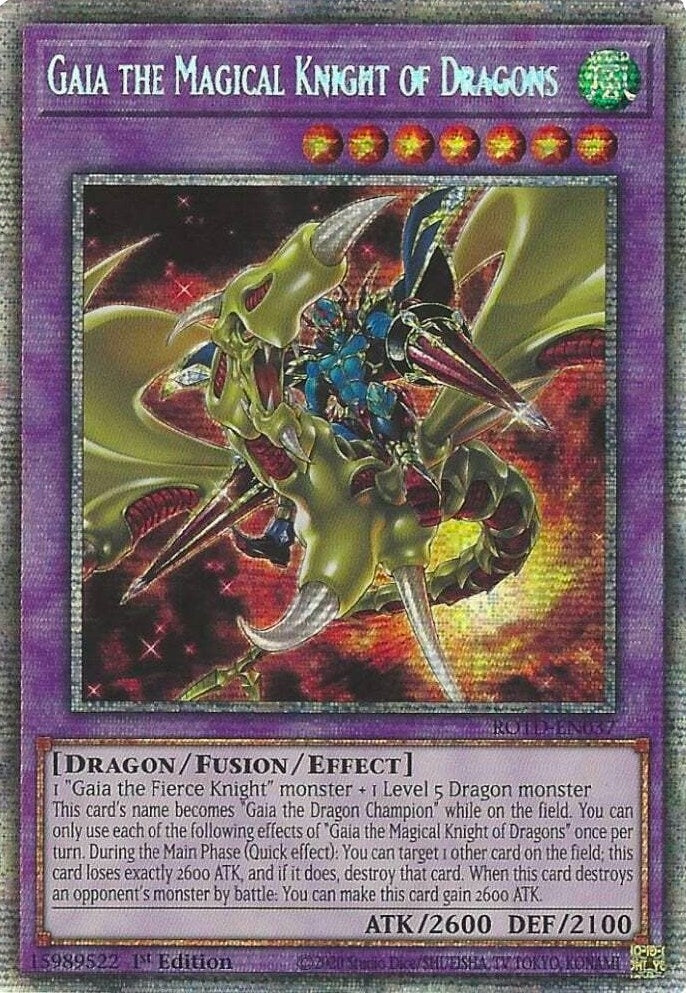 Gaia the Magical Knight of Dragons (Starlight Rare) (37) (ROTD) - YuGiOh Single
