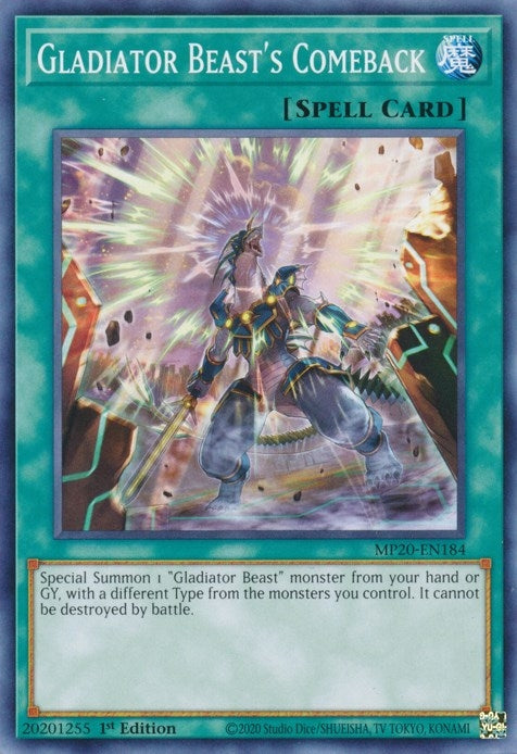 Gladiator Beast’s Comeback (20184) (MP20) - YuGiOh Single
