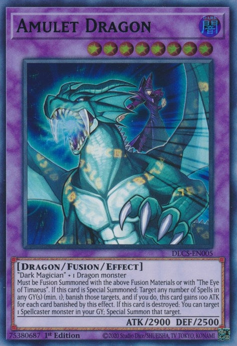 Amulet Dragon (Green) (5) (DLCS) - YuGiOh Single
