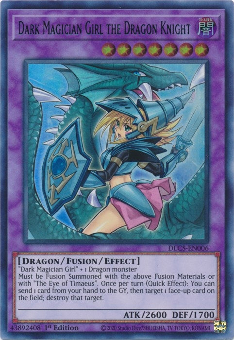 Dark Magician Girl the Dragon Knight (Alternate Art) (Green) (6) (DLCS) - YuGiOh Single