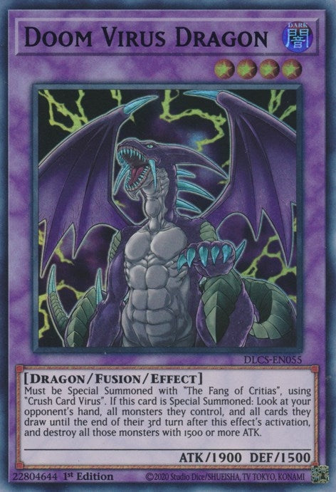 Doom Virus Dragon (Green) (55) (DLCS) - YuGiOh Single