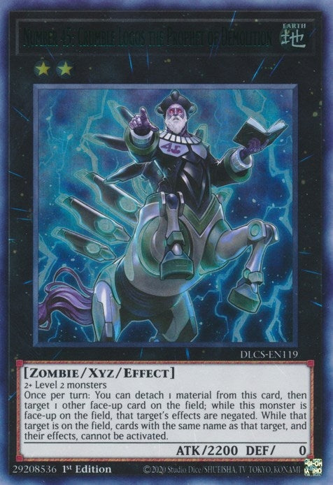 Number 45: Crumble Logos the Prophet of Demolition (Green) (119) (DLCS) - YuGiOh Single