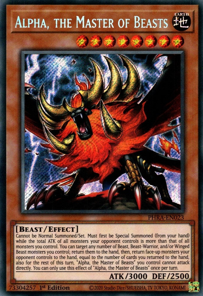 Alpha the Master of Beasts (23) (PHRA) - YuGiOh Single