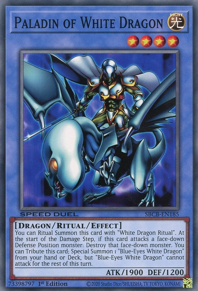 Paladin of White Dragon (185) (SBCB) - YuGiOh Single